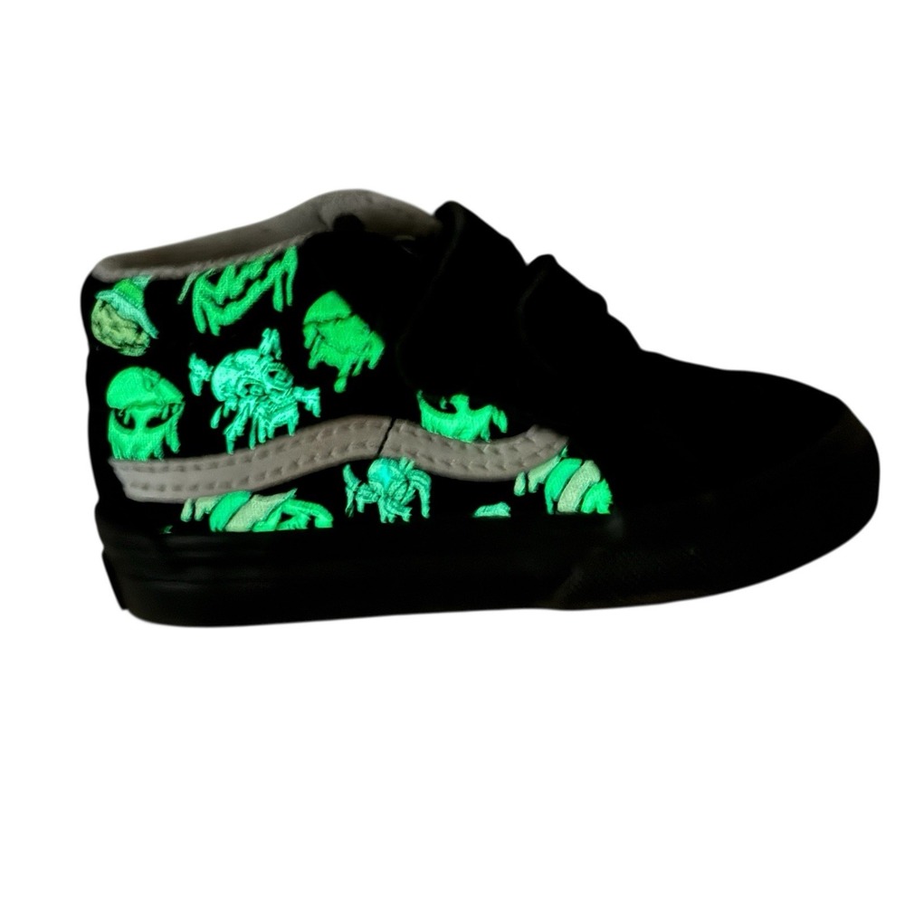 Vans Sk8 Mid Reissue V Trippy Dip Glow In The Dark Halloween Toddler Shoes 5.5T